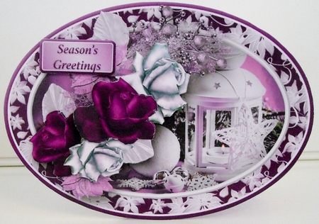 Christmas Bouquet - Oval Card Mini Kit by Pam Stubley