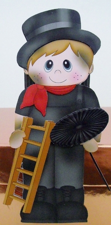 3D On the Shelf Card Kit - Little Chimney Sweep Lucky Lawrence by Pam Stubley