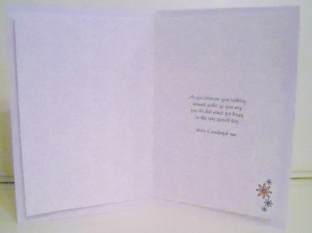 A5 Floral Embossed Insert with Verse by Pam Stubley