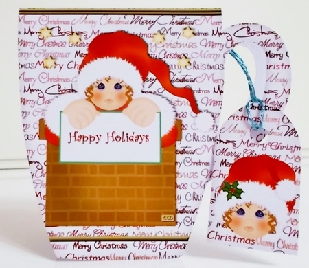 Christmas Mug Card 7 - Chimney Girl by Pam Stubley