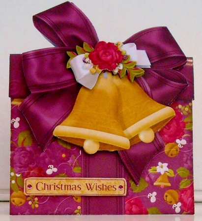 Xmas Bells Parcel Card Kit by Pam Stubley