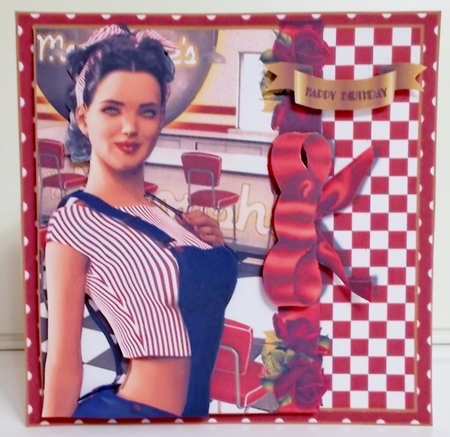 The 1950s Diner Card Front Kit by Pam Stubley