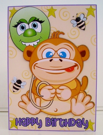 Happy Birthday - Little Monkey by Pam Stubley