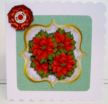 Scallop Topper Poinsettias by Pam Stubley