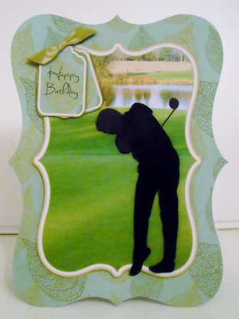 Golfer Bracket Shaped Card Kit by Pam Stubley