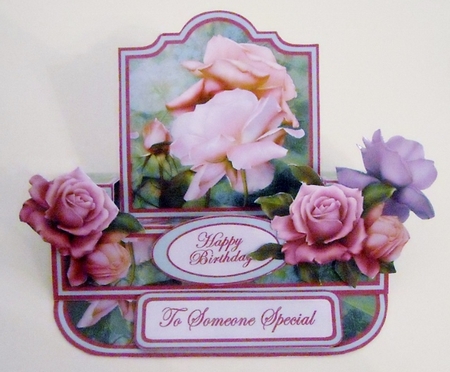 Easel pop-up   Summer Roses by Pam Stubley