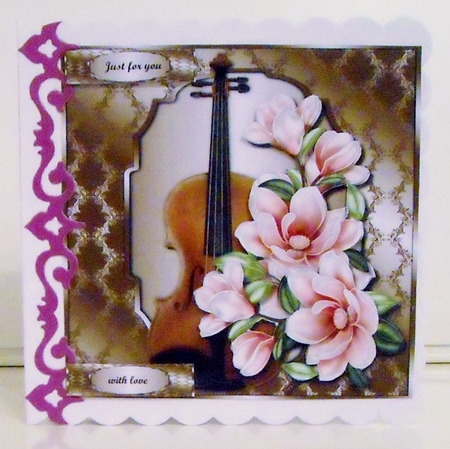   Music &   Pink Magnolia Blossoms by Pam Stubley