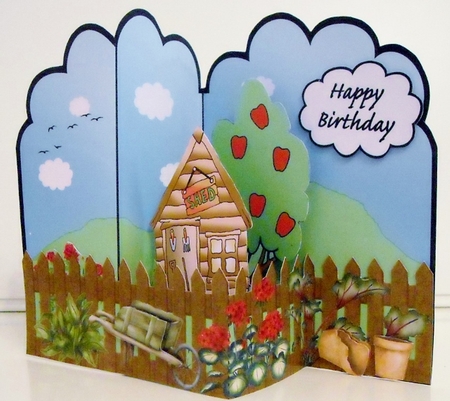 Z Fold pop-up     In the garden by Pam Stubley