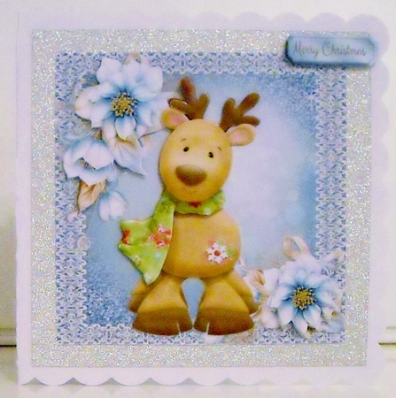 Adorable Christmas Reindeer 6x6 by Pam Stubley