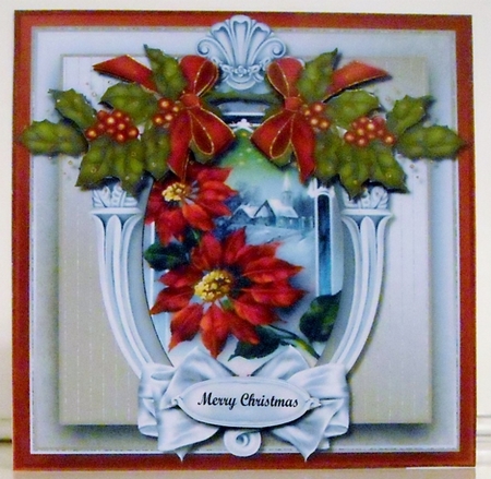 Shield Vintage Poinsettias by Pam Stubley