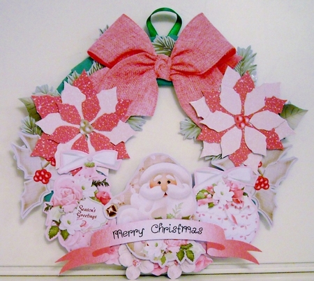 In the Pink Christmas Design-a-Wreath Decoration by Pam Stubley