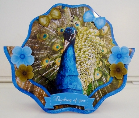 Majestic Peacock Shaped Over the Edge Mini Kit by Pam Stubley