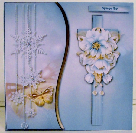 Winter Sympathy card With Cross by Pam Stubley