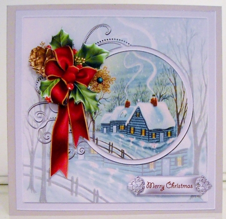 A farm house in the snow by Pam Stubley
