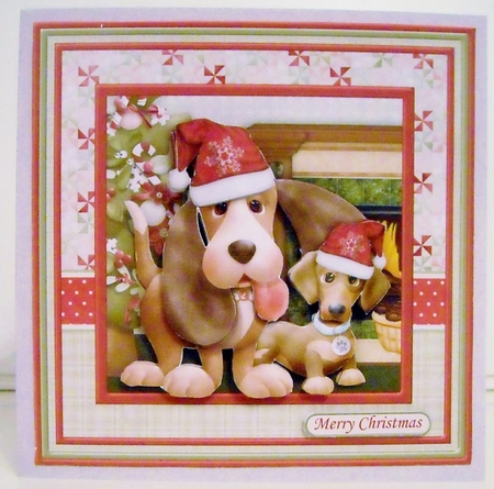 CHRISTMAS FUR BUDDIES 8x8 Decoupage & Insert Kit by Pam Stubley
