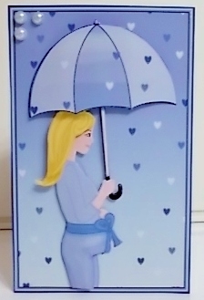 Baby Shower Blue For Boy Decoupage Blonde Mum by Pam Stubley