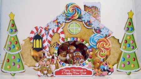 Gingerbread Cuties 3d Scene it All Card & Envelope Kit by Pam Stubley