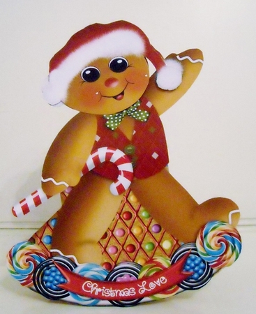 Gingerbread Cuties My Man Rocks - Rocker Card & Envelope Kit by Pam Stubley