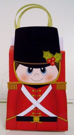 3D Little Christmas Toy Soldier Gift Bag Mini Kit by Pam Stubley
