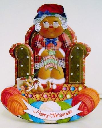Gingerbread Cuties Granny Rocks - Rocker Card & Envelope Kit by Pam Stubley
