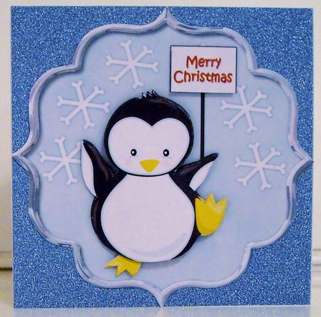 Scallop Topper Cute penquin by Pam Stubley