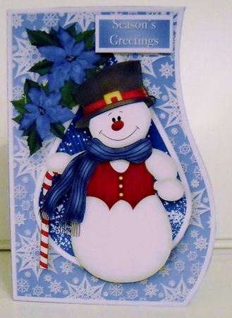 Jolly Snowman - Curved Edge Card Mini Kit by Pam Stubley