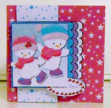 Three Scallop Layers - Skating Snowmen by Pam Stubley