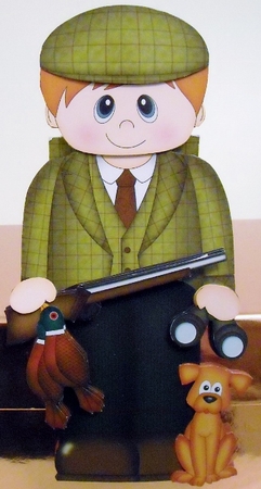 3D On the Shelf Card Kit - Little Hunter Bennett by Pam Stubley