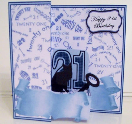 Z-Fold pop-up   21st Blue by Pam Stubley