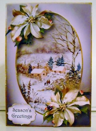 Cottages In The Snow A5 by Pam Stubley