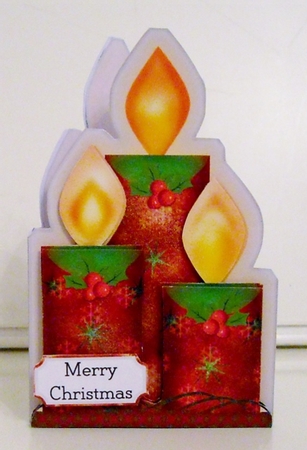 Candle shaped card by Pam Stubley