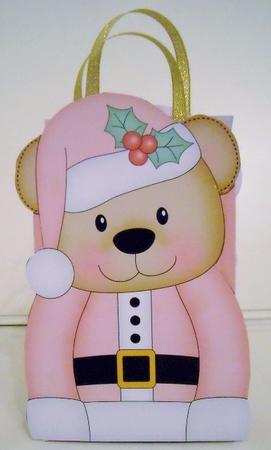 3D Christmas Livvy Bear Gift Bag Mini Kit by Pam Stubley