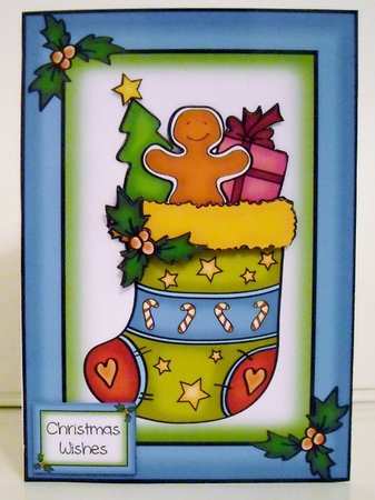 Colourful Christmas - Gingerbread Man A5 by Pam Stubley