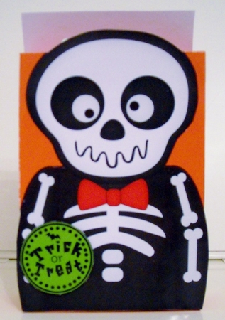 3D Halloween Skeleton Yorik Gift Bag Mini Kit by Pam Stubley