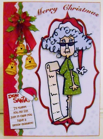 Stella tweets Santa  by Pam Stubley
