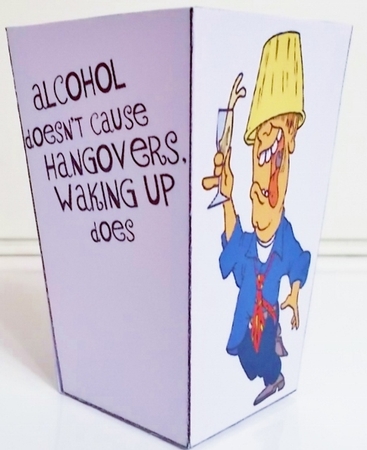 Alcohol lampshade  Popcorn Box by Pam Stubley