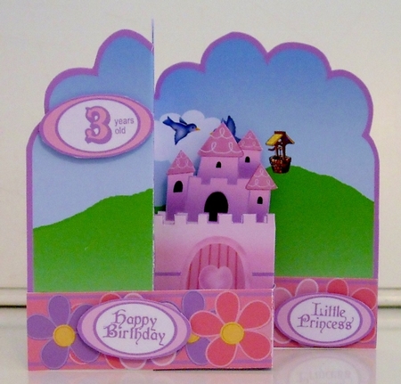 Z-Fold Pink Castle by Pam Stubley