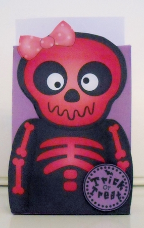 3D Halloween Skeleton Ulna Gift Bag Mini Kit by Pam Stubley