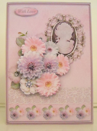 Sweet Cameo - A4 Decoupage Card Mini Kit by Pam Stubley