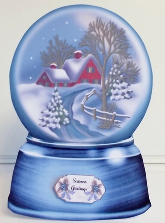 Snowglobe Snowy Village Toppers by Pam Stubley