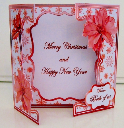 FWG Red Poinsettias & holly  by Pam Stubley