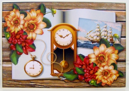 Antique Book male card Mini Kit by Pam Stubley