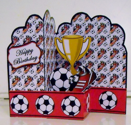 Z-Fold Soccer (Red) by Pam Stubley