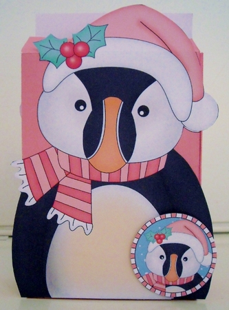 3D Christmas Little Puffin Minnow Gift Bag Mini Kit by Pam Stubley