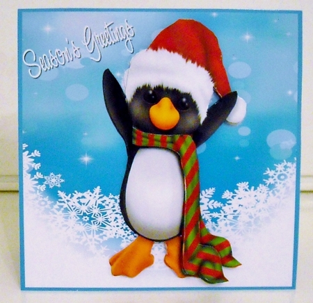 Merry Christmas Little Penquin 6x6 by Pam Stubley