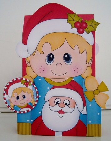 3D Christmas Little Christmas Jumper Girl by Pam Stubley