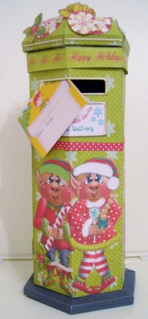 Santas Little Helpers. 3d Vintage Postbox by Pam Stubley