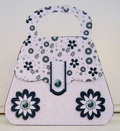 Black and white handbag by Pam Stubley