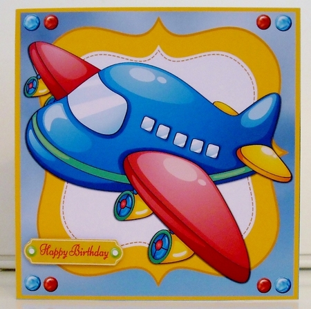 Colourful Toy Plane 8x8 by Pam Stubley