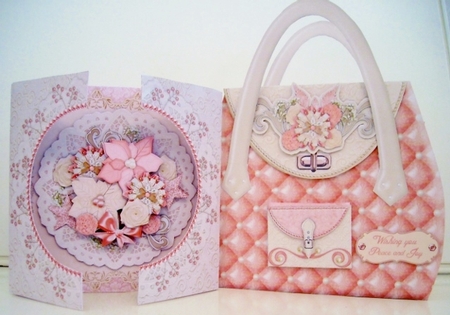 Joyful Noel. Luxury 8x8 3d Gatefold Card and Designer Gift Bag Kit by Pam Stubley